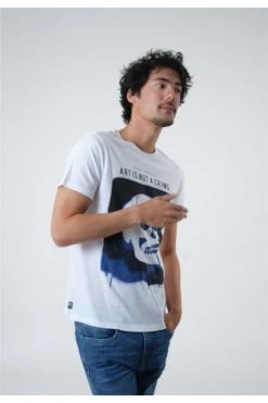 T-shirts Tee-shirt Imprimé Tête De Mort T-Shirt ABOVE -Vêtements Homme Soldes Magasin t shirt above 3