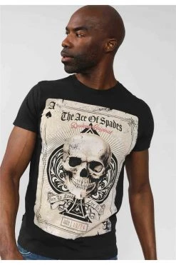 T-shirts Tee-shirt Imrimé Tête De Mort As De PiqueT-Shirt ACE -Vêtements Homme Soldes Magasin t shirt ace 3