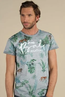 T-shirts T-shirt Imprimé Tropical Pour Homme - BALI S21108M - DEELUXET-Shirt BALI -Vêtements Homme Soldes Magasin t shirt bali 10