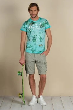 T-shirts T-shirt Imprimé Tropical Pour Homme - BALI S21108M - DEELUXET-Shirt BALI -Vêtements Homme Soldes Magasin t shirt bali 7