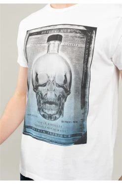 T-shirts T-shirt Dessin Tête De Mort Pour Homme - CRYS 01V168M - DEELUXET-Shirt CRYS -Vêtements Homme Soldes Magasin t shirt crys 10