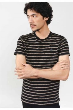 T-shirts Tee-shirt à Rayures Col Rond Manches CourtesT-Shirt DALSO 11 T-shirts Tee-shirt à Rayures Col Rond Manches CourtesT-Shirt DALSO -Vêtements Homme Soldes Magasin t shirt dalso 3