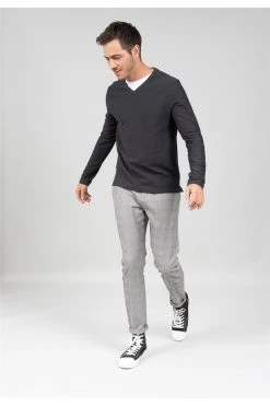 T-shirts T-shirt Uni à Manches Longues Pour Homme - DERREN 01V139M - DEELUXET-Shirt DERREN