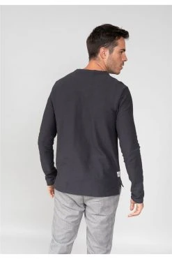 T-shirts T-shirt Uni à Manches Longues Pour Homme - DERREN 01V139M - DEELUXET-Shirt DERREN -Vêtements Homme Soldes Magasin t shirt derren 3