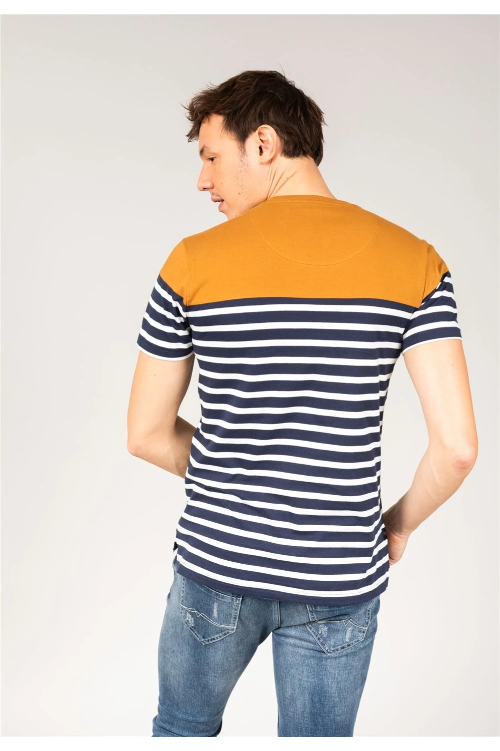 T-shirts T-shirt à Rayures Pour Homme - DIXON 01V138M - DEELUXET-Shirt DIXON 4 T-shirts T-shirt à Rayures Pour Homme - DIXON 01V138M - DEELUXET-Shirt DIXON – Image 2