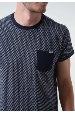 T-shirts Tee-shirt à Motifs Col V Avec Poche Plaquée BicoloreT-Shirt EARSON -Vêtements Homme Soldes Magasin t shirt earson 1