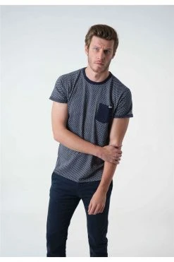 T-shirts Tee-shirt à Motifs Col V Avec Poche Plaquée BicoloreT-Shirt EARSON -Vêtements Homme Soldes Magasin t shirt earson 4