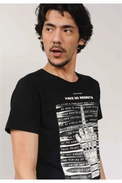 T-shirts Tee-shirt Imprimé Doigt Levé Col Rond Manches CourtesT-Shirt FONK -Vêtements Homme Soldes Magasin t shirt fonk 3