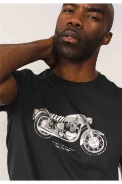 T-shirts Tee-shirt Imprimé Moto Devant à Col RondT-Shirt FREEMIND