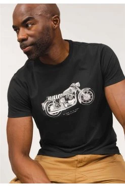 T-shirts Tee-shirt Imprimé Moto Devant à Col RondT-Shirt FREEMIND -Vêtements Homme Soldes Magasin t shirt freemind 3