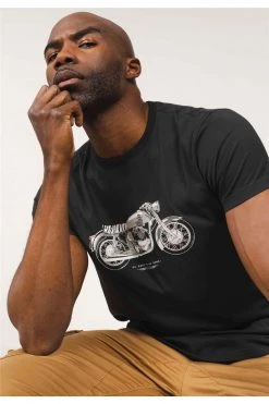T-shirts Tee-shirt Imprimé Moto Devant à Col RondT-Shirt FREEMIND -Vêtements Homme Soldes Magasin t shirt freemind 4