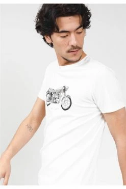 T-shirts Tee-shirt Imprimé Moto Devant à Col RondT-Shirt FREEMIND -Vêtements Homme Soldes Magasin t shirt freemind 5