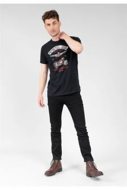 T-shirts T-shirt Imprimé Moto Pour Homme - GARAGE 01V129M - DEELUXET-Shirt GARAGE -Vêtements Homme Soldes Magasin t shirt garage 3