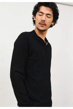 T-shirts T-shirt Manches Longues Col TunisienT-Shirt GLAZING