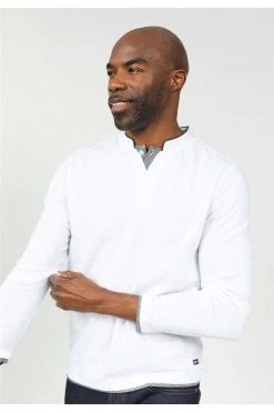 T-shirts T-shirt Manches Longues Col TunisienT-Shirt GLAZING -Vêtements Homme Soldes Magasin t shirt glazing 3