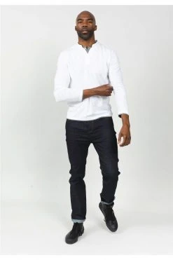 T-shirts T-shirt Manches Longues Col TunisienT-Shirt GLAZING -Vêtements Homme Soldes Magasin t shirt glazing 5