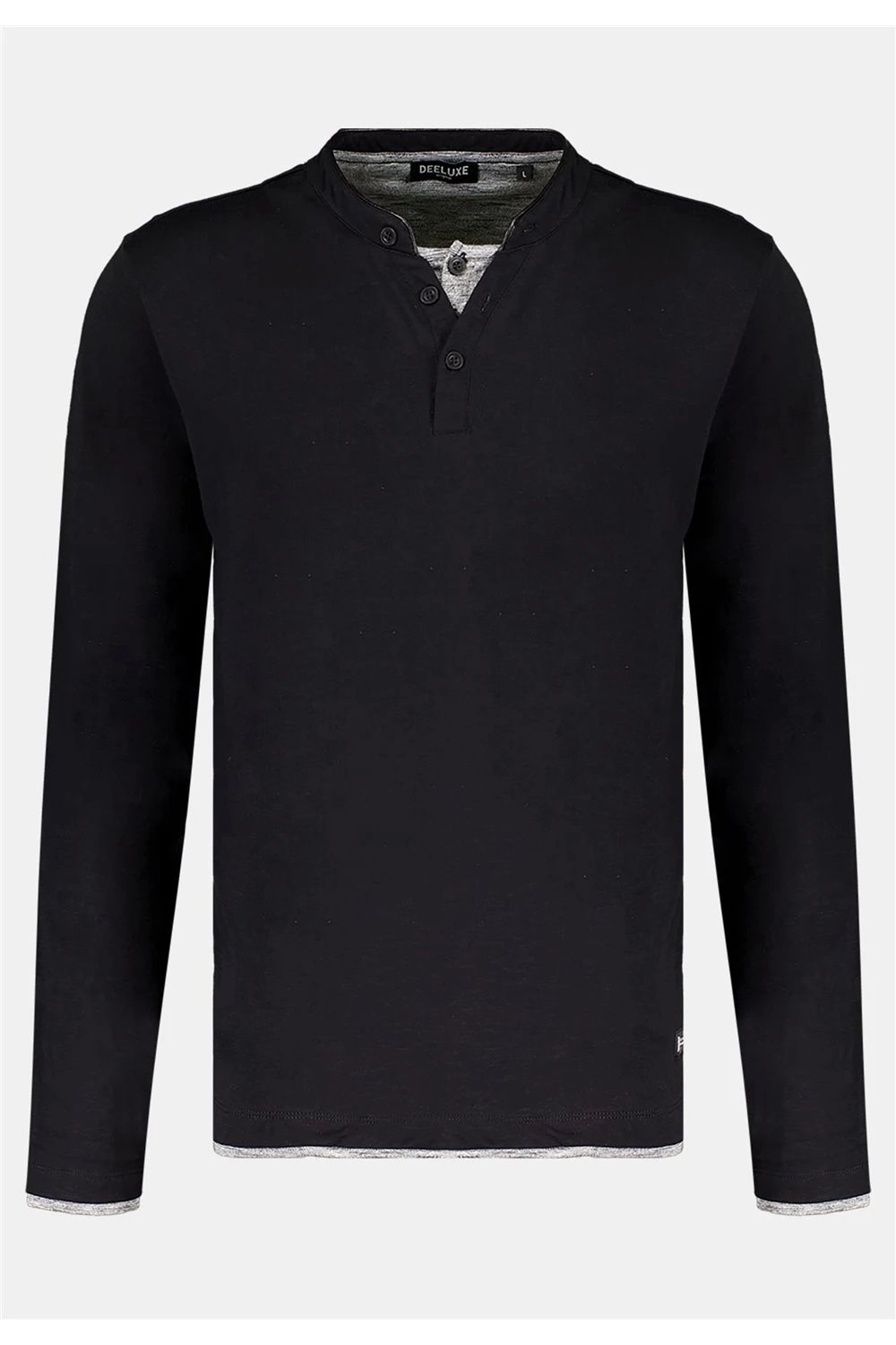 T-shirts T-shirt Manches Longues Col Tunisien Pour Homme - GLAZING 01V114M - DEELUXET-Shirt GLAZING 4 T-shirts T-shirt Manches Longues Col Tunisien Pour Homme - GLAZING 01V114M - DEELUXET-Shirt GLAZING – Image 2