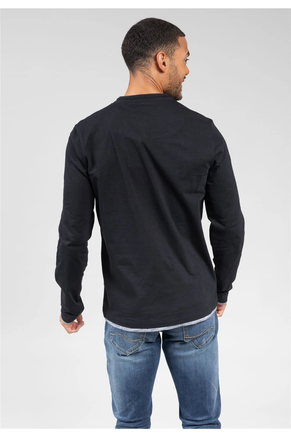 T-shirts T-shirt Manches Longues Col Tunisien Pour Homme - GLAZING 01V114M - DEELUXET-Shirt GLAZING 5 T-shirts T-shirt Manches Longues Col Tunisien Pour Homme - GLAZING 01V114M - DEELUXET-Shirt GLAZING – Image 3