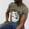 T-shirts Tee-shirt Tête De Mort Col Rond Manches CourtesT-Shirt MELVIN -Vêtements Homme Soldes Magasin t shirt melvin