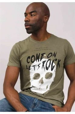 T-shirts Tee-shirt Tête De Mort Col Rond Manches CourtesT-Shirt MELVIN -Vêtements Homme Soldes Magasin t shirt melvin 4