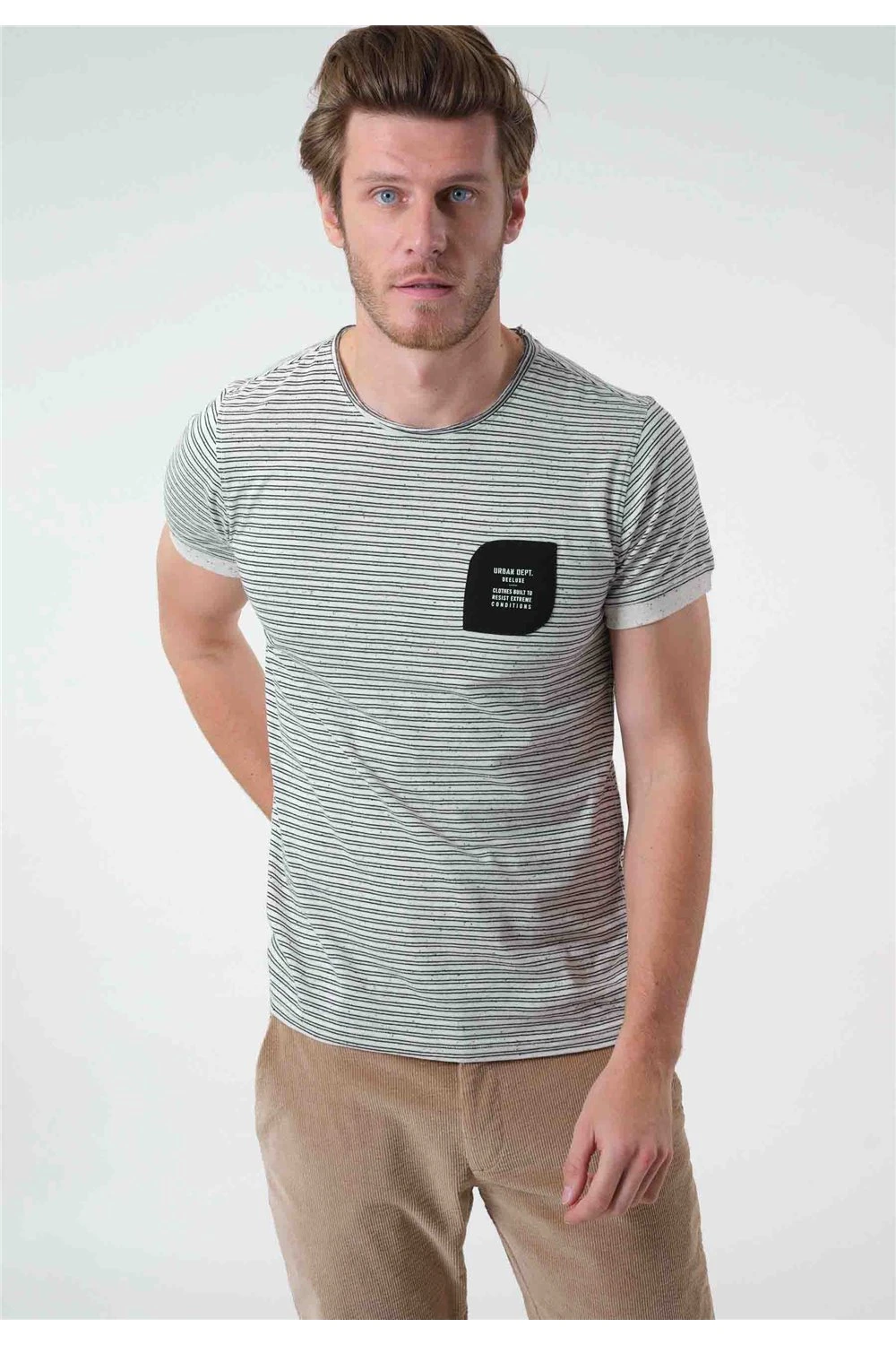 T-shirts Tee-shirt à Rayures Col Rond Manches CourtesT-Shirt MYMIND 6 T-shirts Tee-shirt à Rayures Col Rond Manches CourtesT-Shirt MYMIND – Image 4