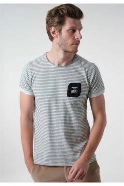 T-shirts Tee-shirt à Rayures Col Rond Manches CourtesT-Shirt MYMIND 12 T-shirts Tee-shirt à Rayures Col Rond Manches CourtesT-Shirt MYMIND -Vêtements Homme Soldes Magasin t shirt mymind 4