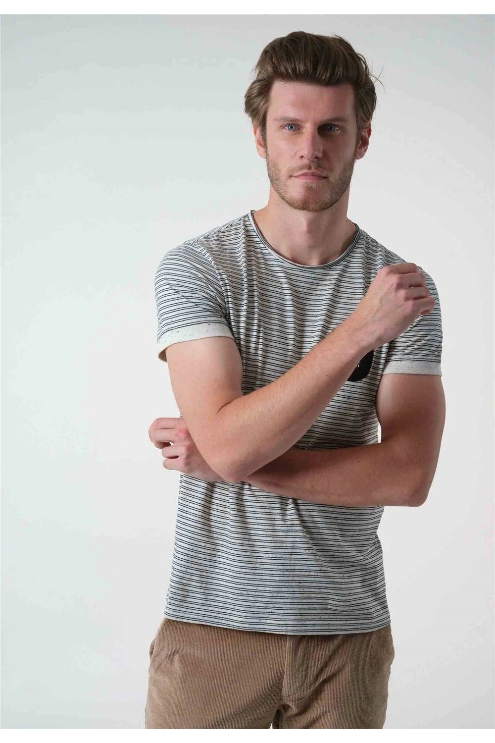 T-shirts Tee-shirt à Rayures Col Rond Manches CourtesT-Shirt MYMIND 3 T-shirts Tee-shirt à Rayures Col Rond Manches CourtesT-Shirt MYMIND