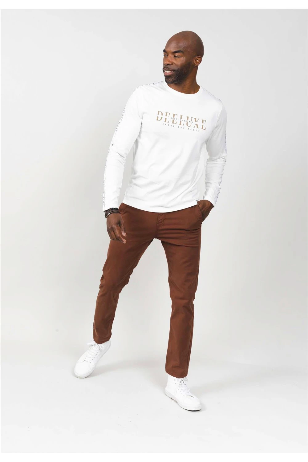 T-shirts Tee-shirt Sportswear à Bandes Manches LonguesT-Shirt RALFO 5 T-shirts Tee-shirt Sportswear à Bandes Manches LonguesT-Shirt RALFO – Image 3