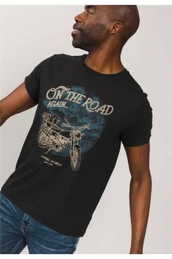 T-shirts Tee-shirt Imprimé Moto à Manches CourtesT-Shirt ROADY -Vêtements Homme Soldes Magasin t shirt roady 2