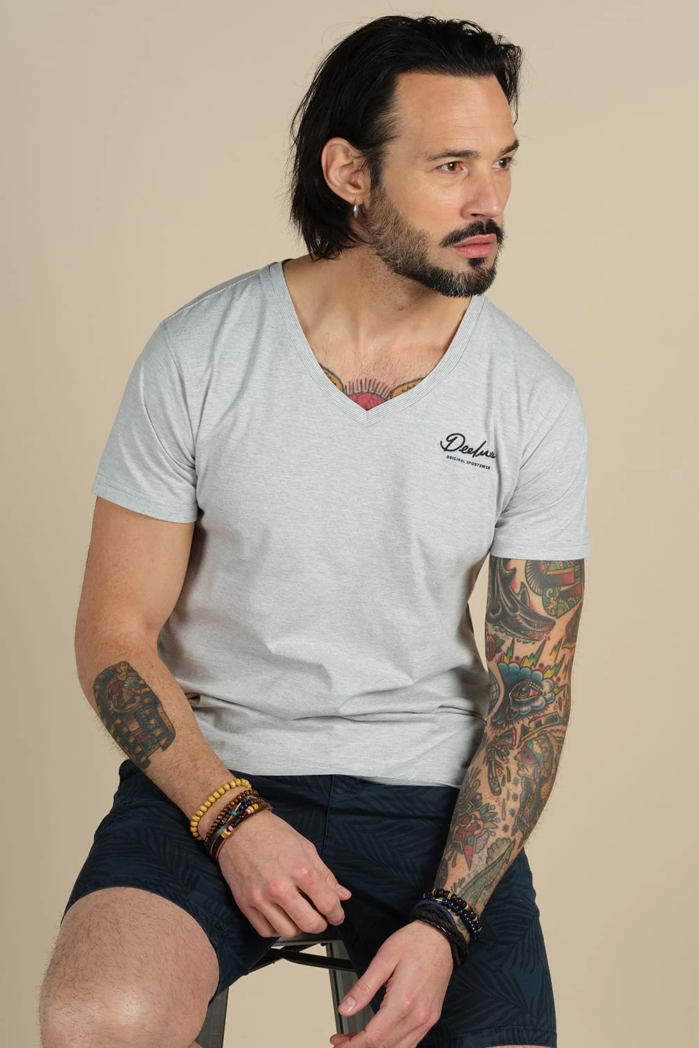 T-shirts T-shirt Col V Pour Homme - SOLDIER S21112M - DEELUXET-Shirt SOLDIER 3 T-shirts T-shirt Col V Pour Homme - SOLDIER S21112M - DEELUXET-Shirt SOLDIER