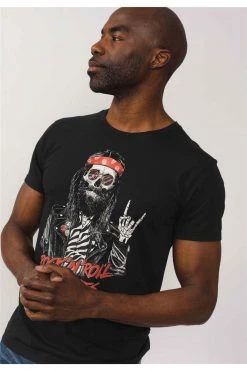 T-shirts Tee-shirt Tête De Mort Rock And RollT-Shirt TELLONY -Vêtements Homme Soldes Magasin t shirt tellony 2