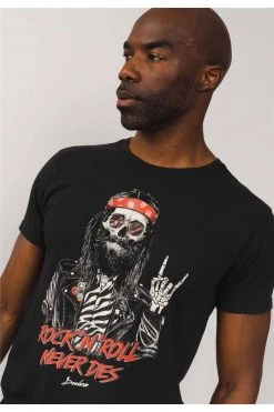 Vêtements Homme Soldes Magasin 13 T-shirts Tee-shirt Tête De Mort Rock And RollT-Shirt TELLONY