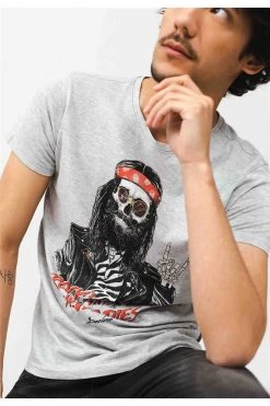 T-shirts Tee-shirt Tête De Mort Rock And RollT-Shirt TELLONY -Vêtements Homme Soldes Magasin t shirt tellony 5