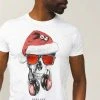 T-shirts Tee-shirt Tête De Mort Père Noël DeejayT-Shirt XMAS -Vêtements Homme Soldes Magasin t shirt xmas