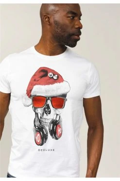 T-shirts Tee-shirt Tête De Mort Père Noël DeejayT-Shirt XMAS