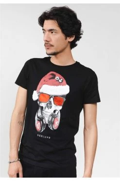 T-shirts Tee-shirt Tête De Mort Père Noël DeejayT-Shirt XMAS -Vêtements Homme Soldes Magasin t shirt xmas 3