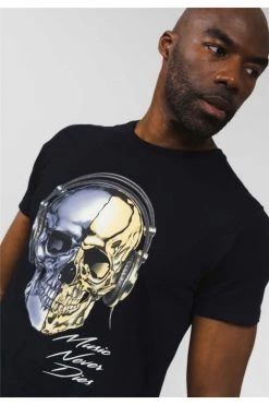 Vêtements Homme Soldes Magasin 5 T-shirts T-shirt Imprimé Tête De MortT-Shirt ZIKMU