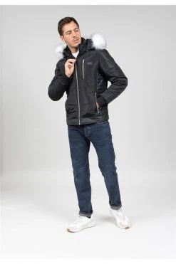 Vestes & Blousons Doudoune à Capuche Avec Fourrure Pour Homme - MUSOCCO 01V655M - DEELUXEVeste MUSOCCO -Vêtements Homme Soldes Magasin veste musocco 2