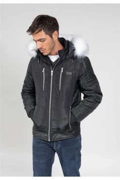 Vestes & Blousons Doudoune à Capuche Avec Fourrure Pour Homme - MUSOCCO 01V655M - DEELUXEVeste MUSOCCO